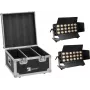 LED šviestuvų rinkinys EUROLITE CLS-18 QCL RGB/WW 18x7W su skrydžių dėže