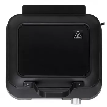 Vaflių keptuvas Adler AD 3087 — elektrinė belgiška vaflinė, 2200 W, 2 stačiakampės plokštės 9×17 cm, juoda