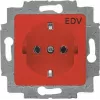 20 EUC/DV-217-101 SCHUKO Kištukinio lizdo įdėklas Raudona RAL3020 (2CKA002011A6251)