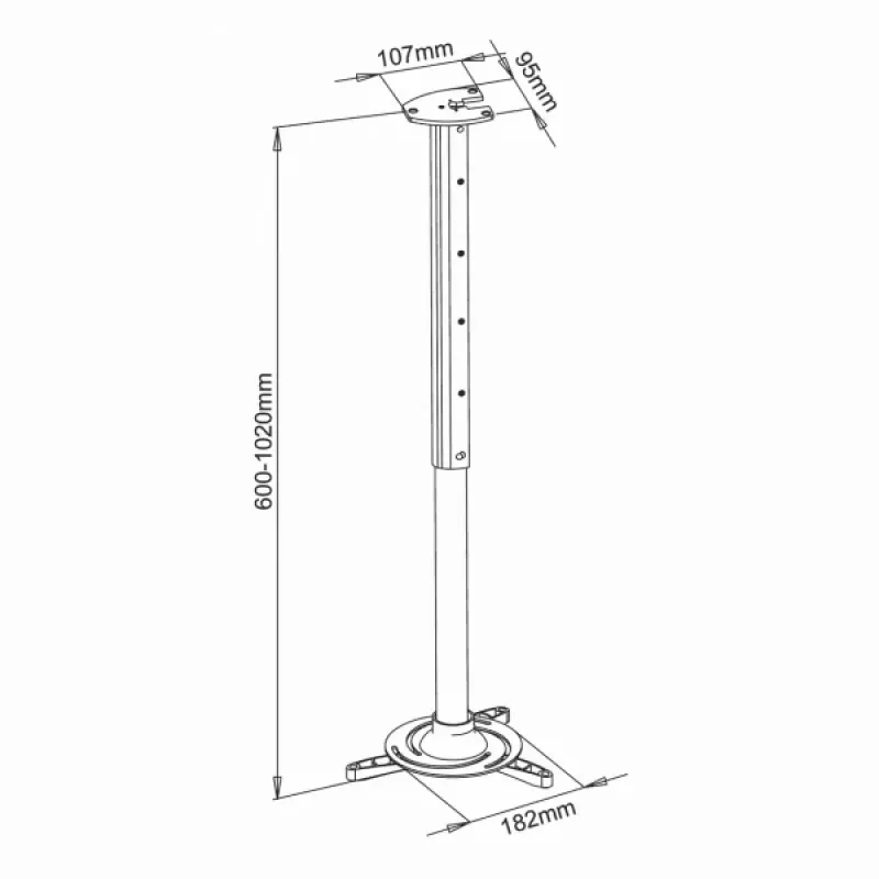 Sbox projektoriaus lubų laikiklis maks. 336 mm 15 kg PM-102XL