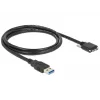 USB kabelis DeLOCK 1m USB 3.0 USB 3.2 Gen 1 Micro-USB B Juodas