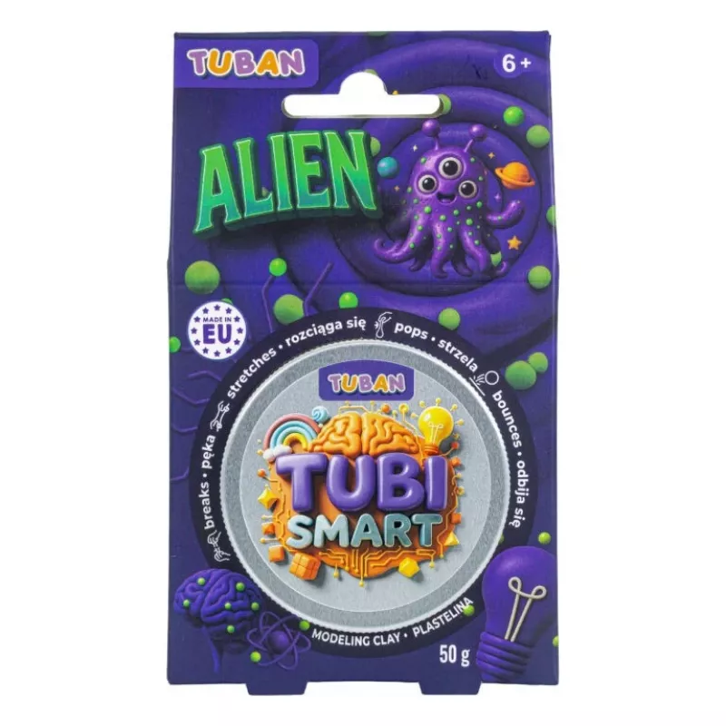 Modeliavimo molis TUBAN Tubi Smart – Alien, violetinė, 50 g