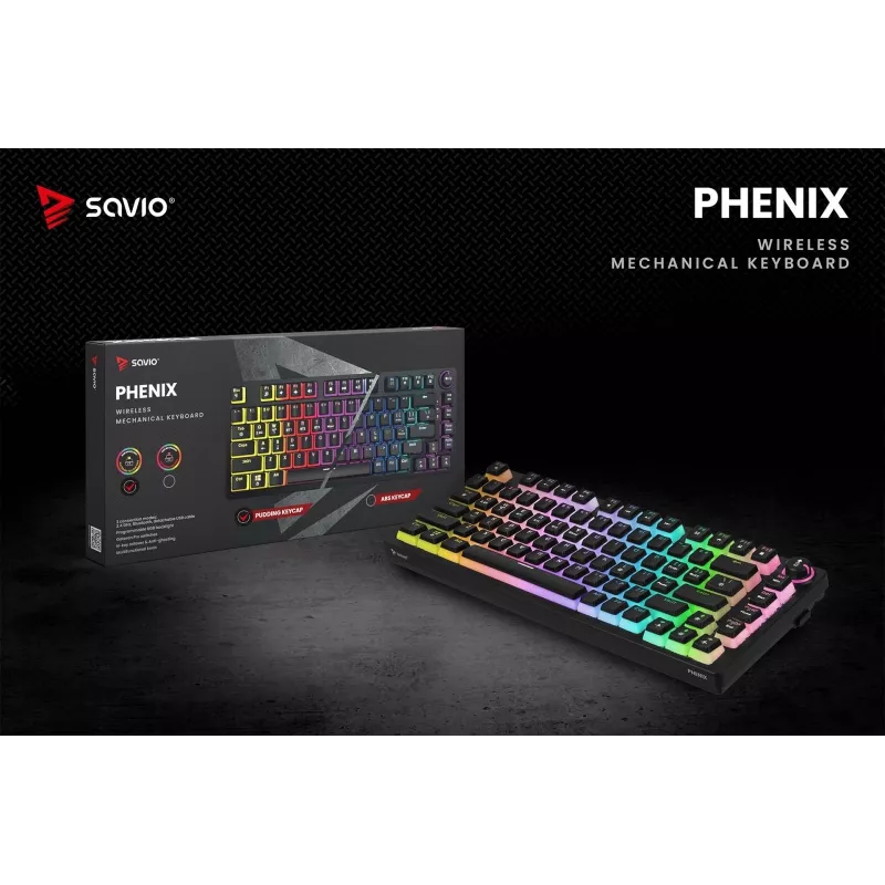 Savio SAVGK-PHENIX Geltona PUDDING Geltona USB