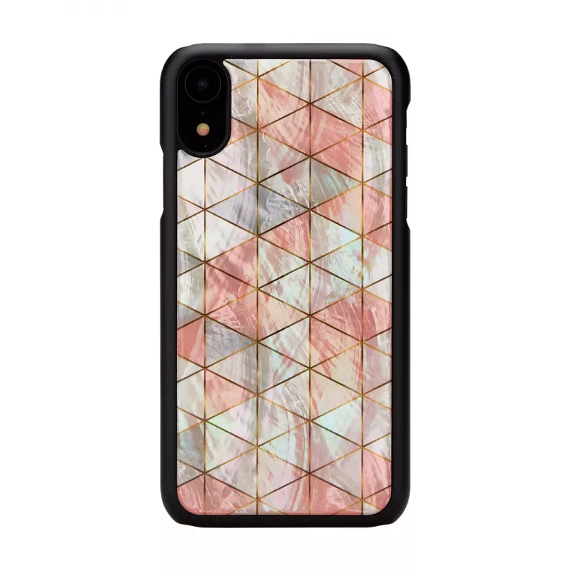 Telefono dėklas iKins skirtas iPhone XR — deimantinis raštas, juodas