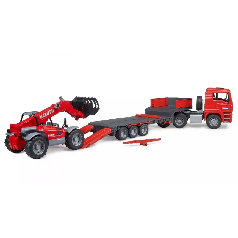 Transporto priemonių rinkinys BRUDER MAN TGA krautuvas su Manitou krautuvu