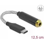 Mobiliojo telefono laidas DeLOCK 66302 USB C juodas 0,125 m