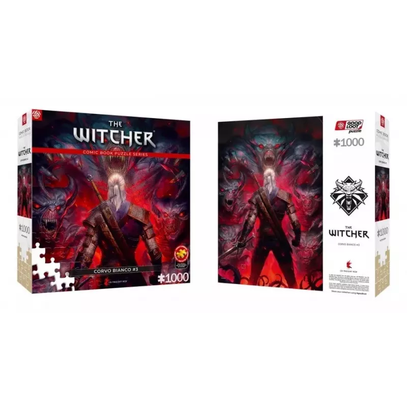 Good Loot komiksų dėlionė: The Witcher (Wiedźmin) Corvo Balta, 1000 vnt.