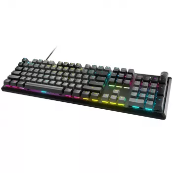 “Corsair K70 CORE RGB” klaviatūra, žaidimams, USB, QWERTZ, vokiečių k., pilka