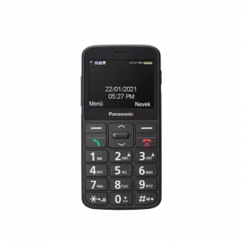 Mobilusis telefonas Panasonic KX-TU160 — 2,4 col. TFT, viena SIM, 2G, 320×240, Bluetooth, USB-C, 0,3 MP kamera, juodas