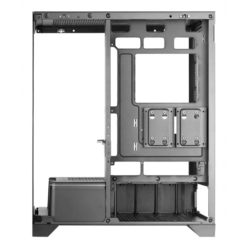 TACENS Mars Gaming MCPRISMA Midi Tower kompiuterio korpusas, juodas, grūdintas stiklas, palaiko ATX/Micro-ATX/Mini-ITX, 2x3,5 colių + 2x2,5 colių lizdai
