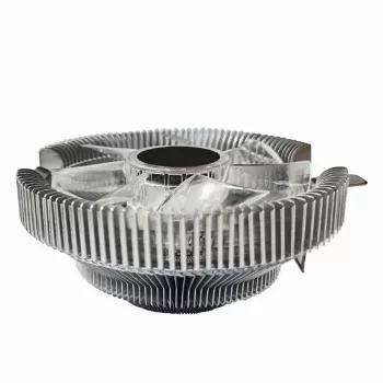 Oro aušintuvas Gembird CPU-HURACAN-X40 — 90 mm ventiliatorius, 800–1600 RPM, LGA 775 palaikymas, skaidrus