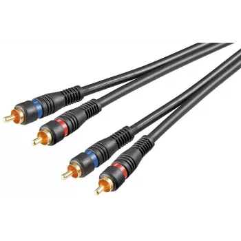 Wentronic Goobay - Garso kabelis - Sudėtinis garsas - RCA (S) į RCA (S) - 1,5 m - Dvigubai ekranuotas koaksialinis kabelis - Juoda (50032)
