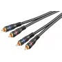 Wentronic Goobay - garso kabelis - kompozitinis garsas - RCA (S) į RCA (S) - 1,5 m - dvigubai ekranuotas koaksialinis kabelis - juodas (50032)