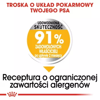 ROYAL CANIN Mini Dermacomfort - sausas maistas suaugusiems mažų veislių šunims, turintiems jautrią, sudirgimui linkusią odą - 3kg