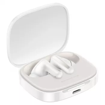 Xiaomi Redmi Buds 6 belaidės ausinės su mikrofonu, baltos spalvos (Cloud White)