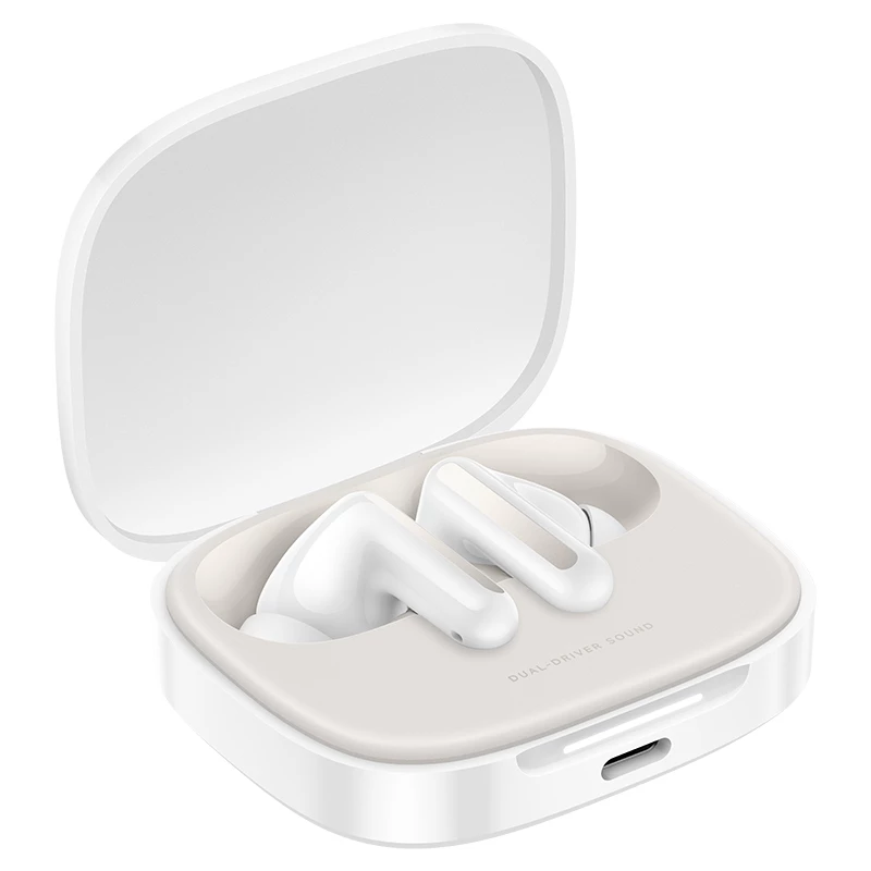 Xiaomi Redmi Buds 6 belaidės ausinės su mikrofonu, baltos spalvos (Cloud White)