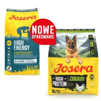 Sausas šunų maistas JOSERA High Protein Adult Chicken — 3 kg maišelis, daug baltymų turinti formulė suaugusiems