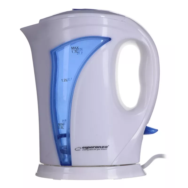 Esperanza EKK018B Electric kettle 1.7 L, Balta / Mėlyna