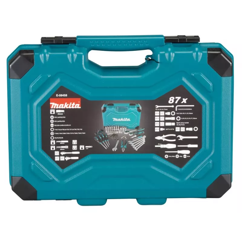 Mechanikų įrankių rinkinys Makita E-08458 87 įrankiai