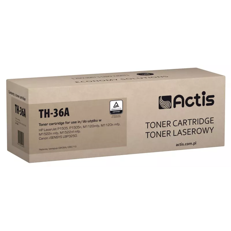 Actis TH-36A dažiklis (pakaitalas HP 36A CB436A, Canon CRG-713; standartinis; 2000 puslapių; juodas)