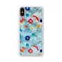 Telefono dėklas iKins, skirtas iPhone XS / iPhone X S – baltas poppin rock apsauginis galinis dangtelis
