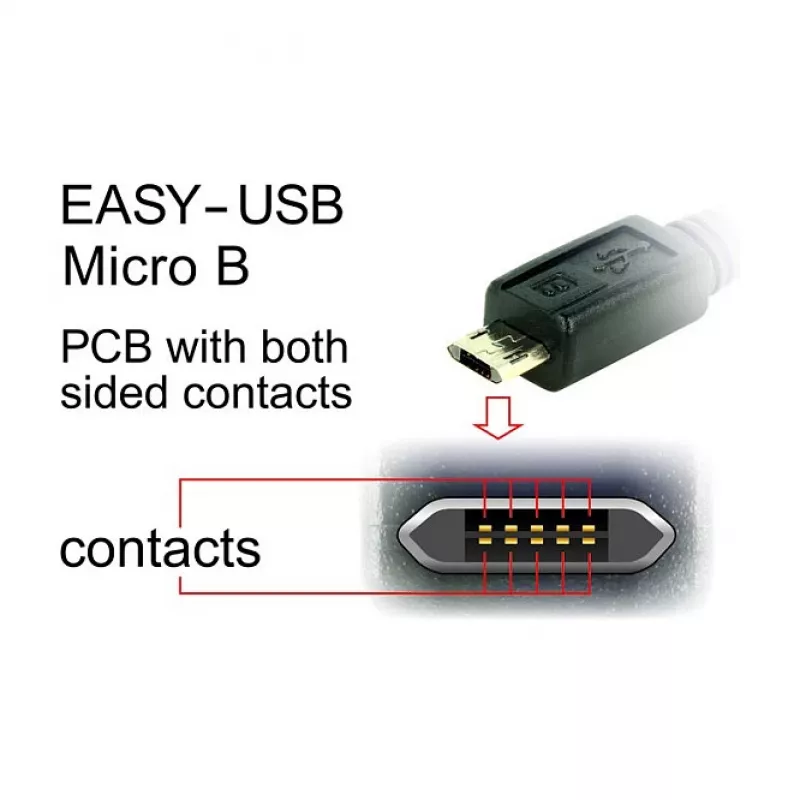 USB laidas DeLOCK 83854 USB 2.0 3 m USB A Micro-USB B juodas