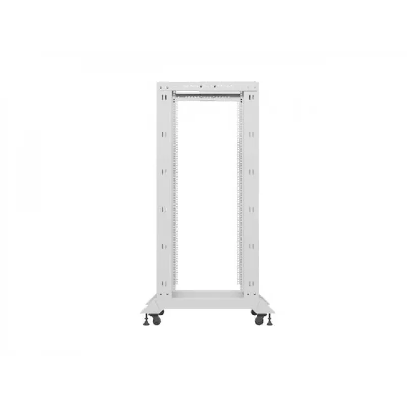 LANBERG 19 colių atviras stovas 27U 600x800 mm pilkas, 27U atviro rėmo serverių stovas