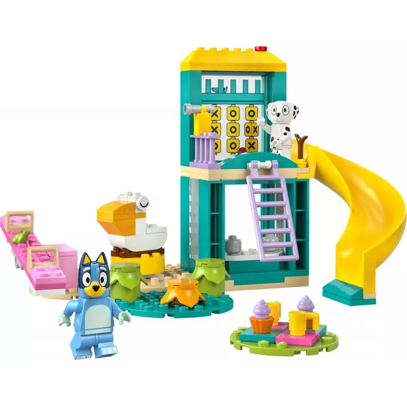 LEGO kaladėlių rinkinys 11201 Žaidimų aikštelės pramogos su Blue ir Chloe – mini figūrėlės, žaidimo scena