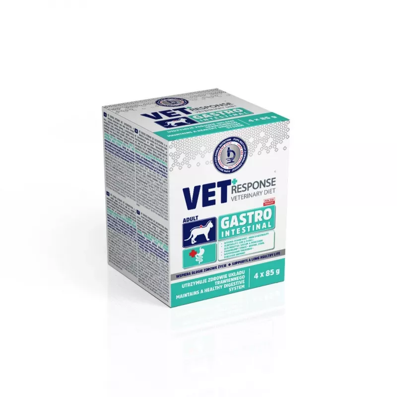 VET RESPONSE Gastrointestinal - šlapias kačių maistas - 4x85g