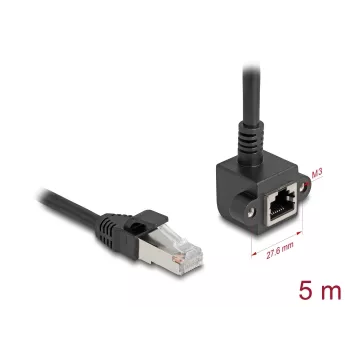 Tinklo kabelis DeLOCK 81159 RJ-45 Cat6 5 m juodas
