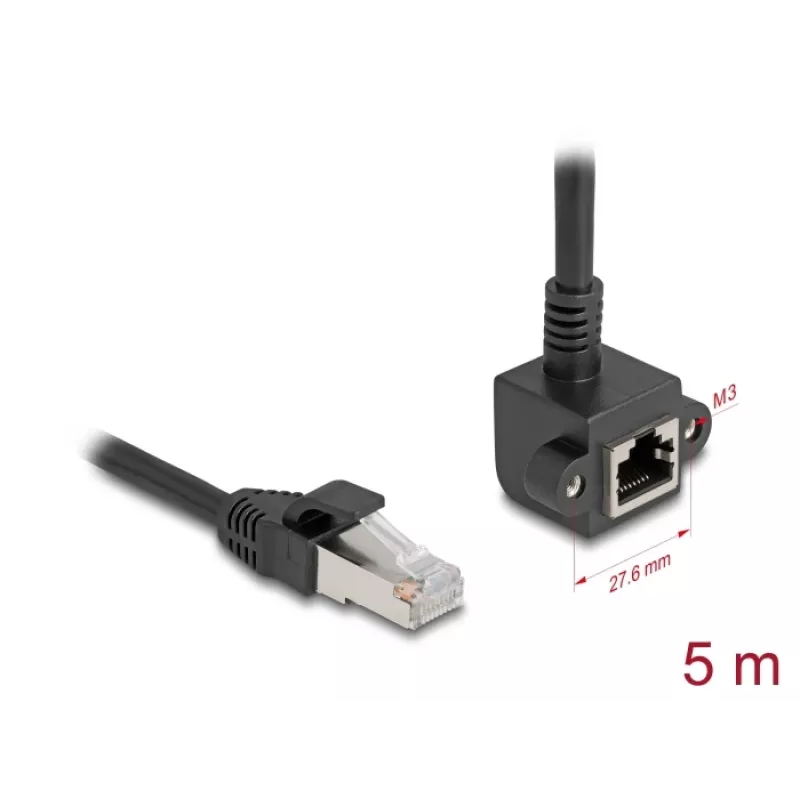 Tinklo kabelis DeLOCK 81159 RJ-45 Cat6 5 m juodas