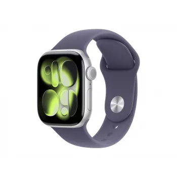 Apple Watch Series 11 GPS + Cellular 42mm Tamsiai pilkas aliuminio korpusas su juodu sportiniu dirželiu - S/M | Apple