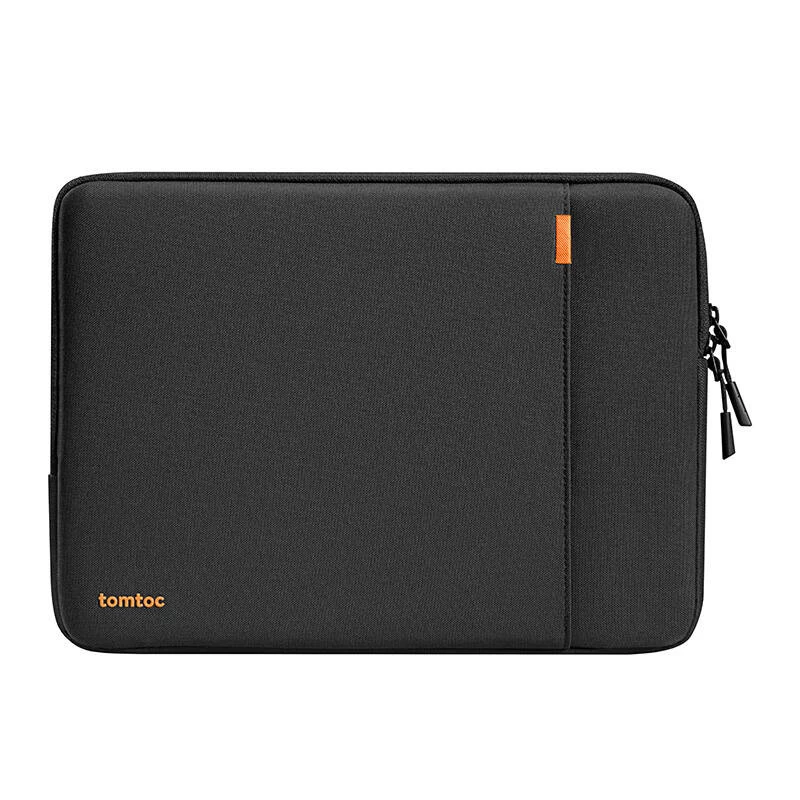 Nešiojamojo kompiuterio įmautė Tomtoc A13C2D1, skirta MacBook — juoda, lengva, patvarus apsauginis dėklas