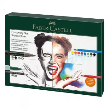 Spalvotų pieštukų rinkinys Faber-Castell Discovery Set — 12 vienetų, įvairiaspalvis