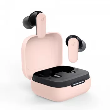 Ausinės Anker P30i belaidės į ausis įdedamos ausinės skambučiams ir muzikai, USB Type-C, Bluetooth, šviesiai rožinės