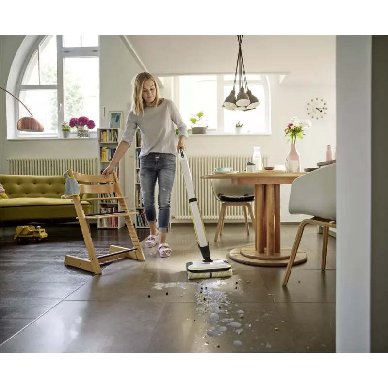 Kärcher FC 7 CORDLESS Elektrinis šluota Akumuliatorinė Šlapias Be maišelio Juoda, Balta, Geltona 2.85 Ah