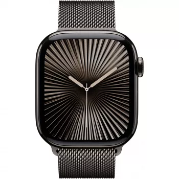 APPLE Watch Series 10 GPS + Cellular 42mm šiferio titano korpusas su šiferio Milanese Loop apyranke
