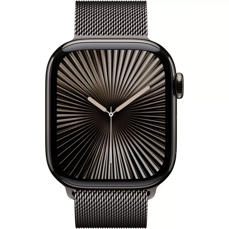 APPLE Watch Series 10 GPS + Cellular 42mm šiferio titano korpusas su šiferio Milanese Loop apyranke