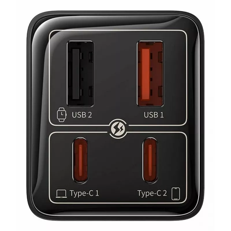 Baseus GaN6 Pro Universal Juoda AC greitojo įkrovimo vidaus adapteris