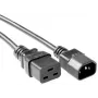 Microconnect PE0191420 maitinimo laidas juodas 2 m C19 jungtis C14 jungtis