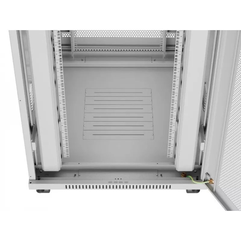 GRINDINĖS MONTAVIMO spintelė 19 27U 800X1000 PILKA PERFORUOTA LCD DURYS LANBERG (PLOKŠČIA PAKUOTĖ)
