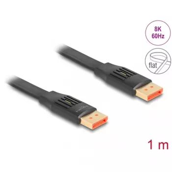 DeLOCK DisplayPort plokščias juostinis laidas 8K 60 Hz 1 m