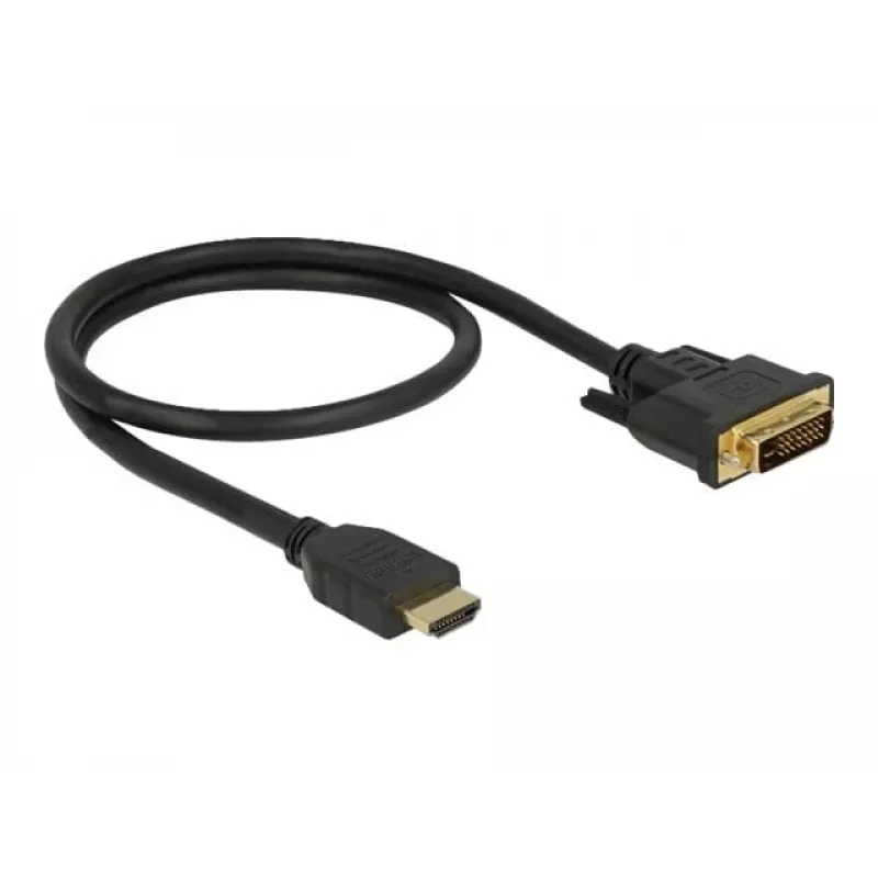 Vaizdo kabelio adapteris DeLOCK 85651 0,5 m HDMI Type A DVI juodas