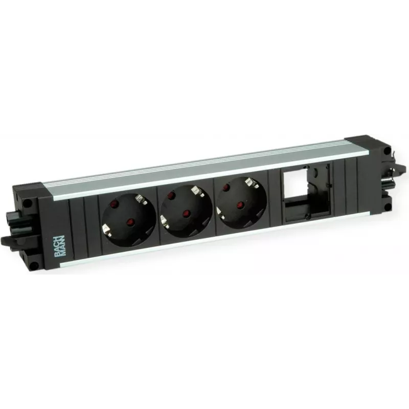 Maitinimo šakutės lizdas Bachmann 906.0237 su 6 lizdais ir 1,5 m kabeliu