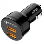 CC-T8 itin greitas automobilinis pakrovėjas 2xUSB 3.0 6A 36W + micro USB kabelis 1m