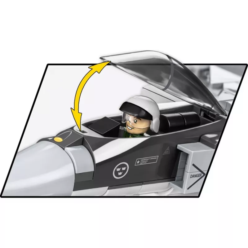 Bricks Armed Forces SAAB Jas 39 Gripen E 480 blokų