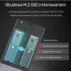 SSD dėklas Unitek S1206A 2× M.2 NVMe PCIe Gen3 x4 diskams, USB 3.2 Gen 2 (10 Gbit/s), aliuminis, USB-C, komplekte maitinimo adapteris