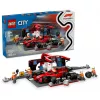 LEGO City F1 boksų sustojimo rinkinys 60443 — Ferrari F1 automobilis, 322 dalys, 5 minifigūrėlės, amžius 6+