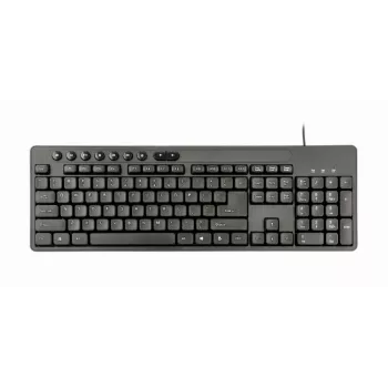 Laidinis pilno dydžio klaviatūra Gembird KBS-UM-04 USB QWERTY US English su pele, juoda, 1,5 m laidas