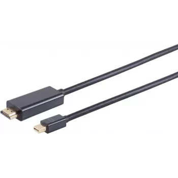 Mini DisplayPort į HDMI kabelis ShiverPeaks BS10-53025, 1 m, paauksuotos jungtys, kištukas-kištukas